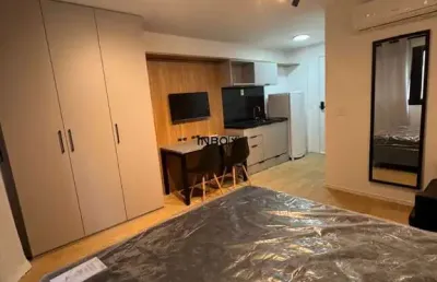Apto studio 25,20m2 mobiliado com 1 vaga, boa vista em porto alegre.