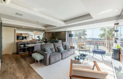 Apartamento mobiliado com 3 suítes, lareira, churrasqueira e 2 vagas