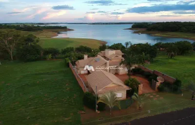 Rancho com 4 dormitórios à venda, 400 m² por r$ 2.800.000,00 - condomínio baia de santa monica - fronteira/mg