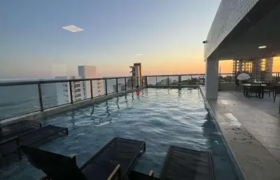 Flat à venda na barra, salvador - mobiliado com vista para o mar