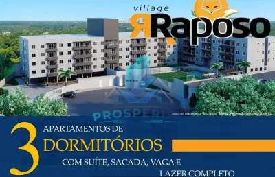 Village raposo - lançamento apto 03 dorms, com suíte e sacada!  outeiro do passargada  - cotia/sp