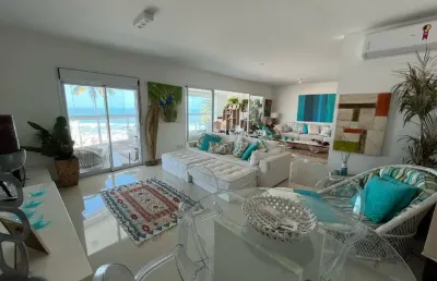 Apartamento porteira fechada de alto padrão frente ao mar no guarujá – 3 vagas e lazer completo