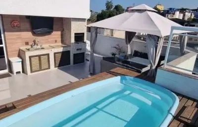 Cobertura para venda em rio de janeiro, pechincha, 3 dormitórios, 2 suítes, 2 banheiros