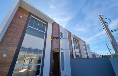Venda: sobrado geminado novo, 1 suíte + 2 dormitórios, meia praia, navegantes