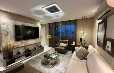 Venda: apartamento andar alto, 2 suítes, 2 demi suítes, churrasqueira a carvão, 2 vagas de garagem.