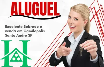 Sobrado para venda em santo andré, camilopolis, 3 dormitórios, 1 suíte, 2 banheiros, 5 vagas