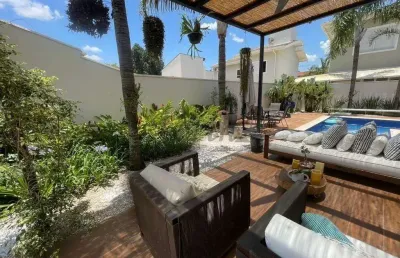 Casa em condomínio fechado com 4 quartos à venda na rua san conrado, 1000, loteamento caminhos de san conrado (sousas), campinas, 274 m2 por r$ 2.250.000
