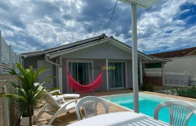 Casa com 4 dormitórios para alugar, 90 m² - praia do meio (ens brito) - palhoça/sc