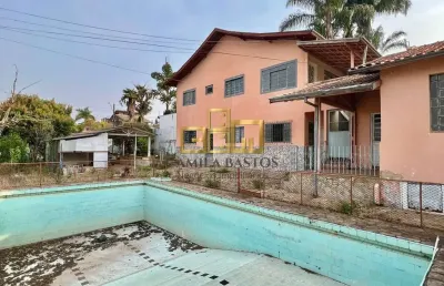 Terreno de 655 m² com edificação de 301 m² à venda no bortolan - poços de caldas/mg