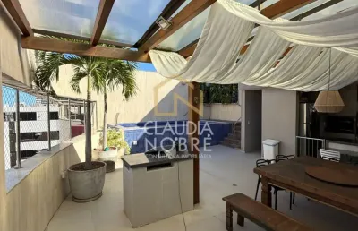 Cobertura garden com 290 m2, 3 suítes, 5 vags em ponta verde - maceió-al