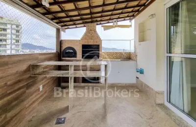 Cobertura duplex vista livre 4 quartos , piscina  e churrasqueira - tijuca