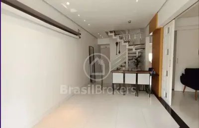 Cobertura triplex à venda com 143,00m² e 3 quartos em humaitá, rio de janeiro - rj
