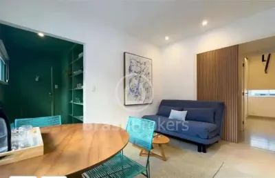 Apartamento  quarto e sala  à venda, 60 m² na leblon,rio de janeiro/rj