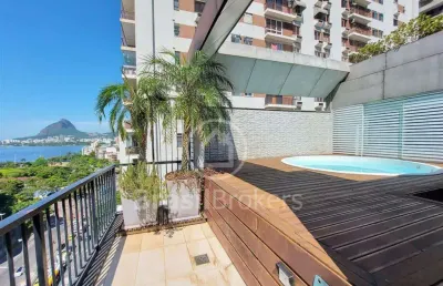 Cobertura à venda com 183,00m² e 3 quartos em humaitá, rio de janeiro - rj