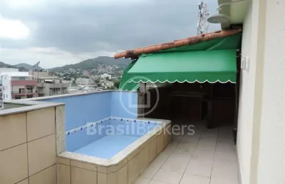 Cobertura com 3 quartos à venda na Rua Apiacás, Taquara, Rio de Janeiro