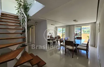 Cobertura duplex à venda com 277,00m² e 4 quartos em freguesia (jacarepaguá), rio de janeiro - rj
