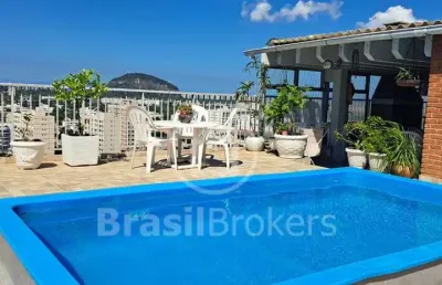 Cobertura à venda com 322,00m² e 3 quartos em freguesia (jacarepaguá), rio de janeiro - rj
