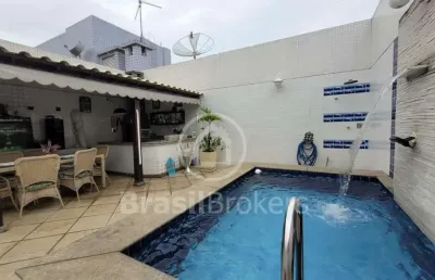 Cobertura duplex à venda com 266,00m² e 4 quartos em freguesia (jacarepaguá), rio de janeiro - rj