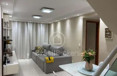Cobertura duplex à venda com 162,00m² e 4 quartos em praça seca, rio de janeiro - rj