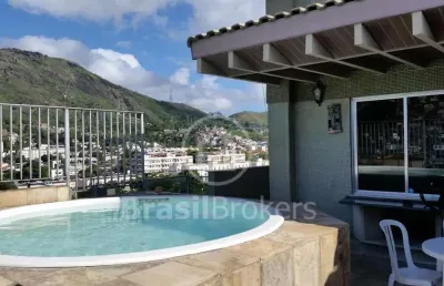 Cobertura duplex à venda com 245,00m² e 3 quartos em praça seca, rio de janeiro - rj