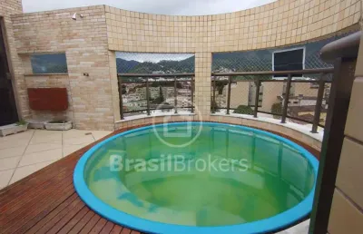Cobertura duplex à venda com 167,00m² e 3 quartos em freguesia (jacarepaguá), rio de janeiro - rj