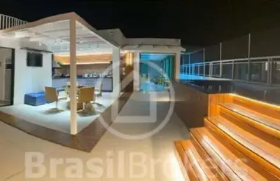 Cobertura duplex à venda com 400,00m² e 4 quartos em jardim guanabara, rio de janeiro - rj