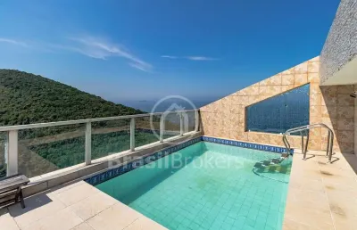 Cobertura duplex à venda com 398,00m² e 4 quartos em são conrado, rio de janeiro - rj