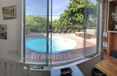 Cobertura duplex à venda com 202,00m² e 3 quartos em barra da tijuca, rio de janeiro - rj
