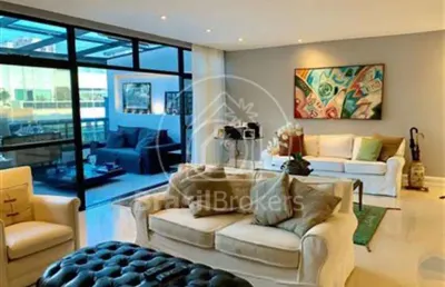 Cobertura duplex à venda com 350,00m² e 4 quartos em barra da tijuca, rio de janeiro - rj