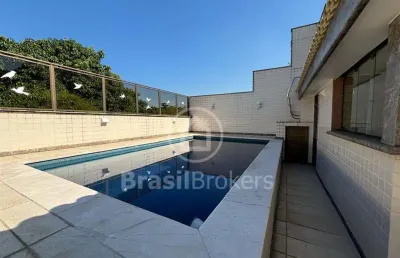 Barra, jardim oceânico-cob duplex com elevador interno, piscina, sauna, churrasqueira, 5 quartos, 4 suítes, 3 vagas