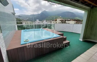 Cobertura à venda com 179,00m² e 3 quartos em jacarepaguá, rio de janeiro - rj