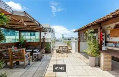 Cobertura duplex à venda com 380,00m² e 3 quartos em recreio dos bandeirantes, rio de janeiro - rj