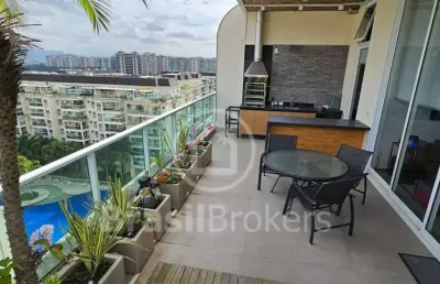Barra da tijuca  - cond. le parc resort - cobertura com vista incrível