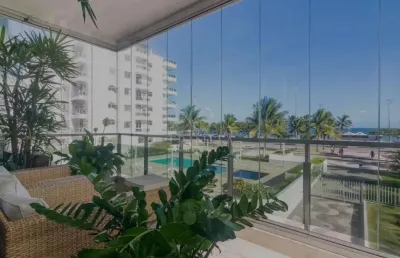 Frontal 4 quartos,  2 suítes, 3 vagas vista mar barra da tijuca  -  rio de janeiro