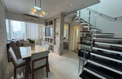 Cobertura 120m, 3 suítes, closet, churrasqueira, jacuzzi e 2 vagas centro sbc