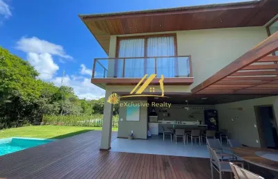 Casa com 7 suítes, porteira fechada, 480m2, piscina no praia bella - praia do forte! casa de luxo!