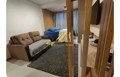 Barra premium - studio 25m2, finamente decorado e mobiliado. andar intermediário, com  boa ventilação. vaga rotativa. 300 m da praia e shopping barra
