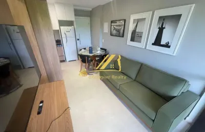Beach class, apartamento quarto e sala decorado e mobiliado, primeiro aluguel. 40m2. vista para a av. oceânica. prédio com total infra em ondina
