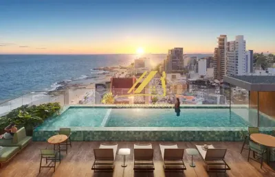 Zai barra, quarto e sala no coração da barra. 35,20m2 a 300m da praia, 200m do shopping barra. rooftop com toda infra de lazer! modernidade e luxo!