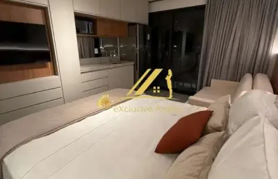 Alive corredor da vitória. studio decorado e mobiliado para aluguel. 27m2. vista mar, andar alto. prédio com rooftop novo. vaga de garagem rotativa