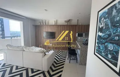 Apartamento duplex para aluguel! 2 suítes, andar super alto, vista fantástica no boulevard side, caminho das árvores. mobiliado e decorado. 2 vagas