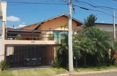Casa em condomínio fechado com 4 quartos à venda na rua san conrado, 2, loteamento caminhos de san conrado (sousas), campinas, 240 m2 por r$ 1.300.000