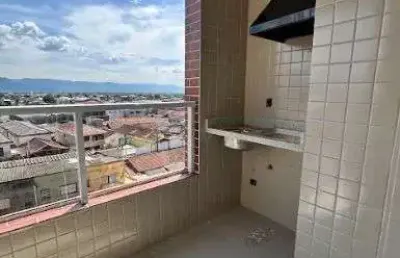 Apartamento de 1 quarto, sacada com churrasqueira, 1 vaga em praia grande