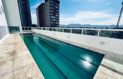 Apartamento 1 dormitório com suíte , varanda e vaga em praia grande, aviação
