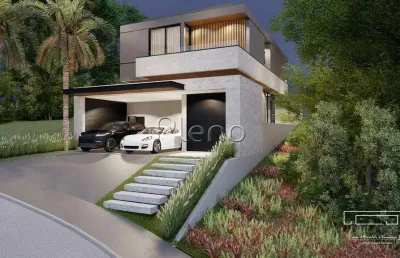 Sobrado à venda em valinhos, vila olivo, com 3 suítes, com 263.01 m², bosque da mata