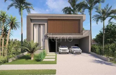 Sobrado à venda em paulínia, parque brasil 500, com 4 suítes, com 346 m², santorini residencial club
