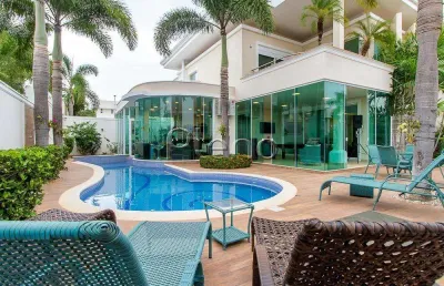 Sobrado à venda em campinas, alphaville dom pedro, com 4 suítes, com 490 m², alphaville dom pedro