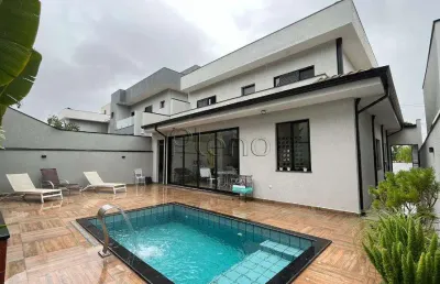 Sobrado à venda com 4 quartos no residencial villa do sol, valinhos.
