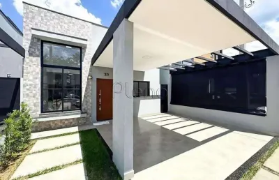 Casa à venda em indaiatuba, jardim park real, com 3 quartos, com 105 m², condomínio jardim park real