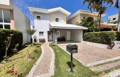 Sobrado à venda em paulínia, parque brasil 500, com 3 quartos, com 250 m², reserva real home resort